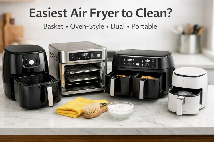 Easiest Air Fryer to Clean: Basket vs Oven-Style vs Dual vs Portable (Real Pros & Cons)