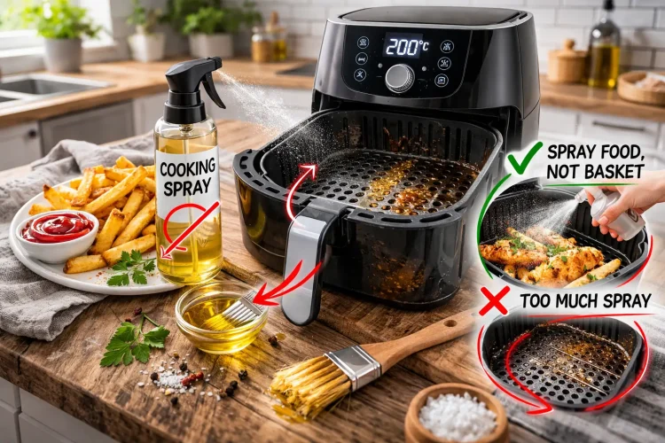 Can You Use Cooking Spray in an Air Fryer? What’s Safe, What Isn’t, and Why Baskets Get Sticky